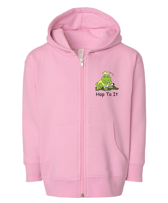 Hop To It Toddler Full-Zip Fleece Hoodie Sweatshirt
