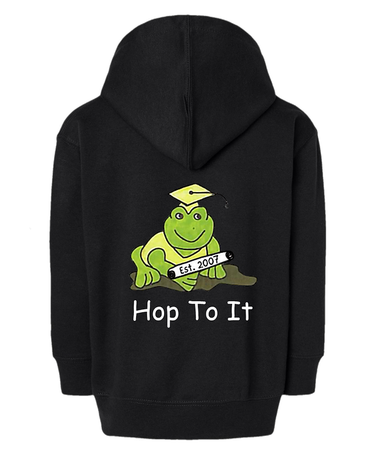 Hop To It Toddler Full-Zip Fleece Hoodie Sweatshirt