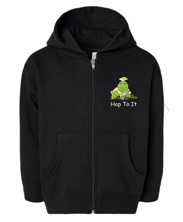 Hop To It Toddler Full-Zip Fleece Hoodie Sweatshirt