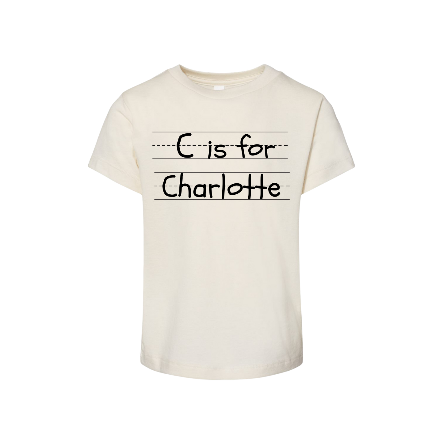 Back To School Customizable (First Initial) is for (Full Name) Toddler Tee