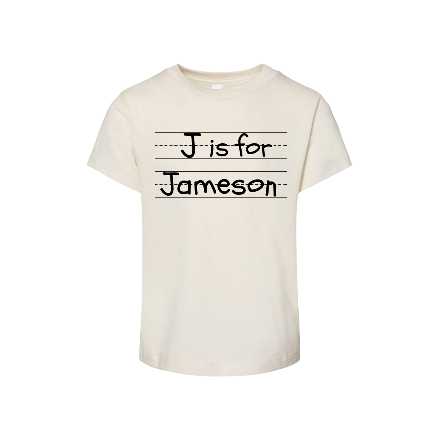 Back To School Customizable (First Initial) is for (Full Name) Toddler Tee