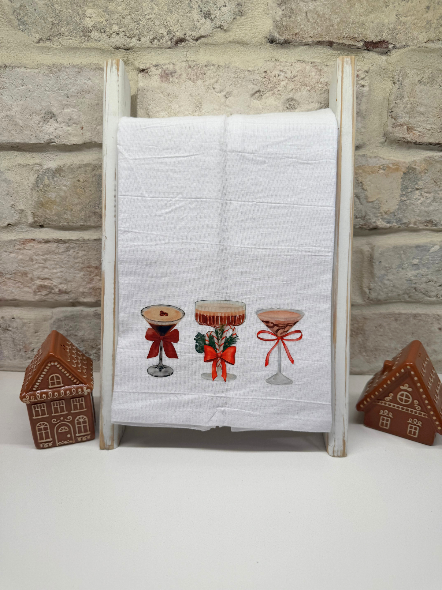 Xmas Martini's Tea Towel