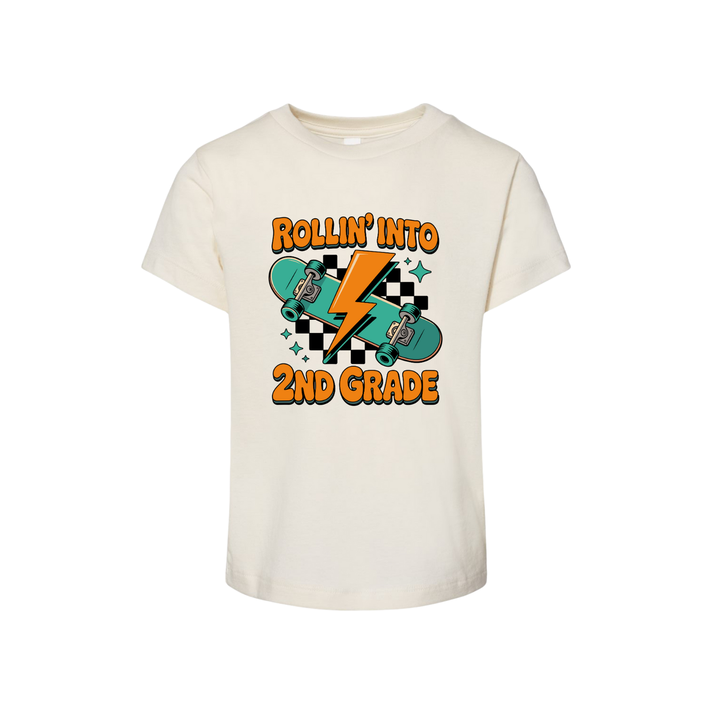 Back To School Rollin' Into 2nd Grade Youth Tee