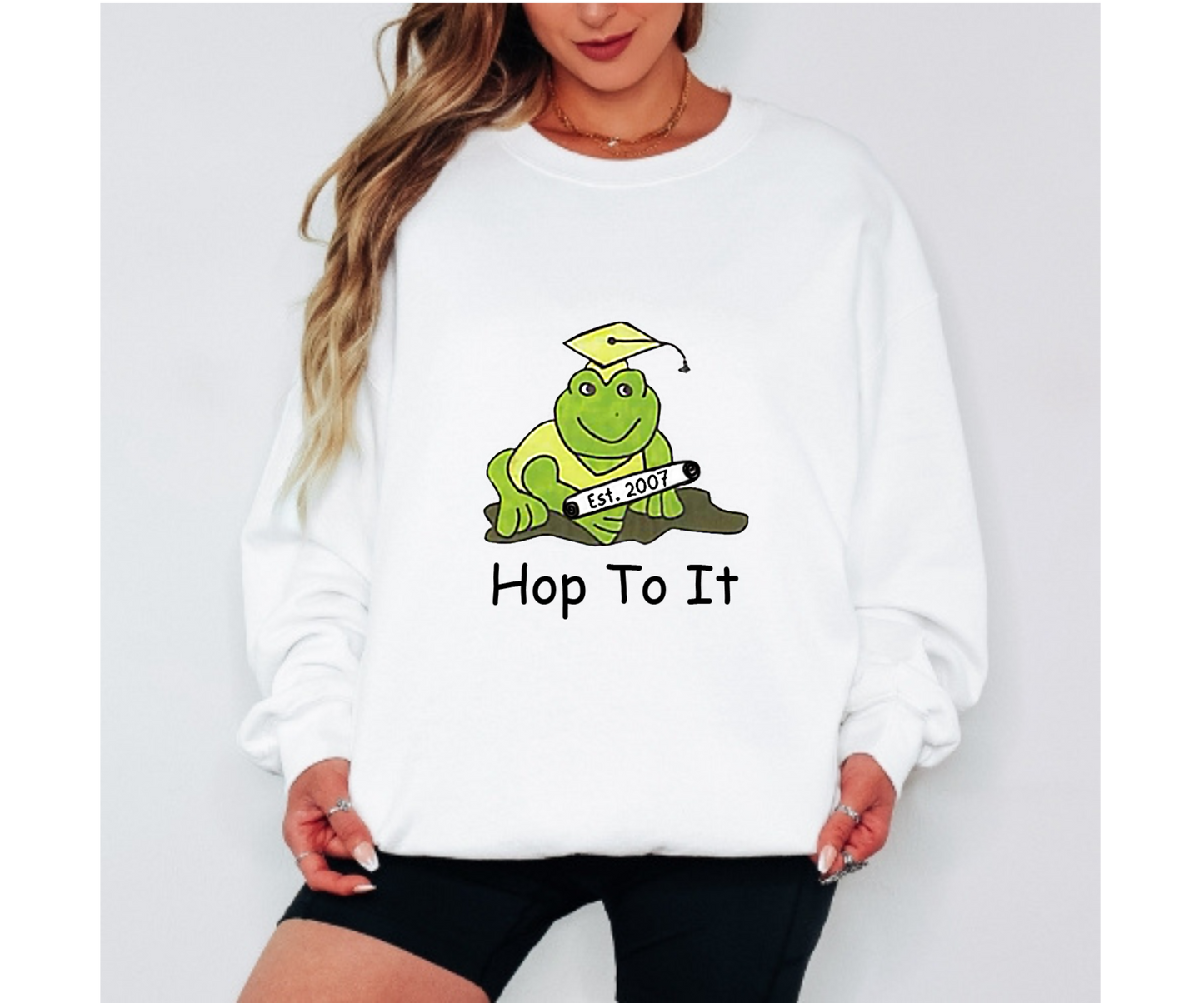 Hop To It Adult Crew Neck Sweatshirt