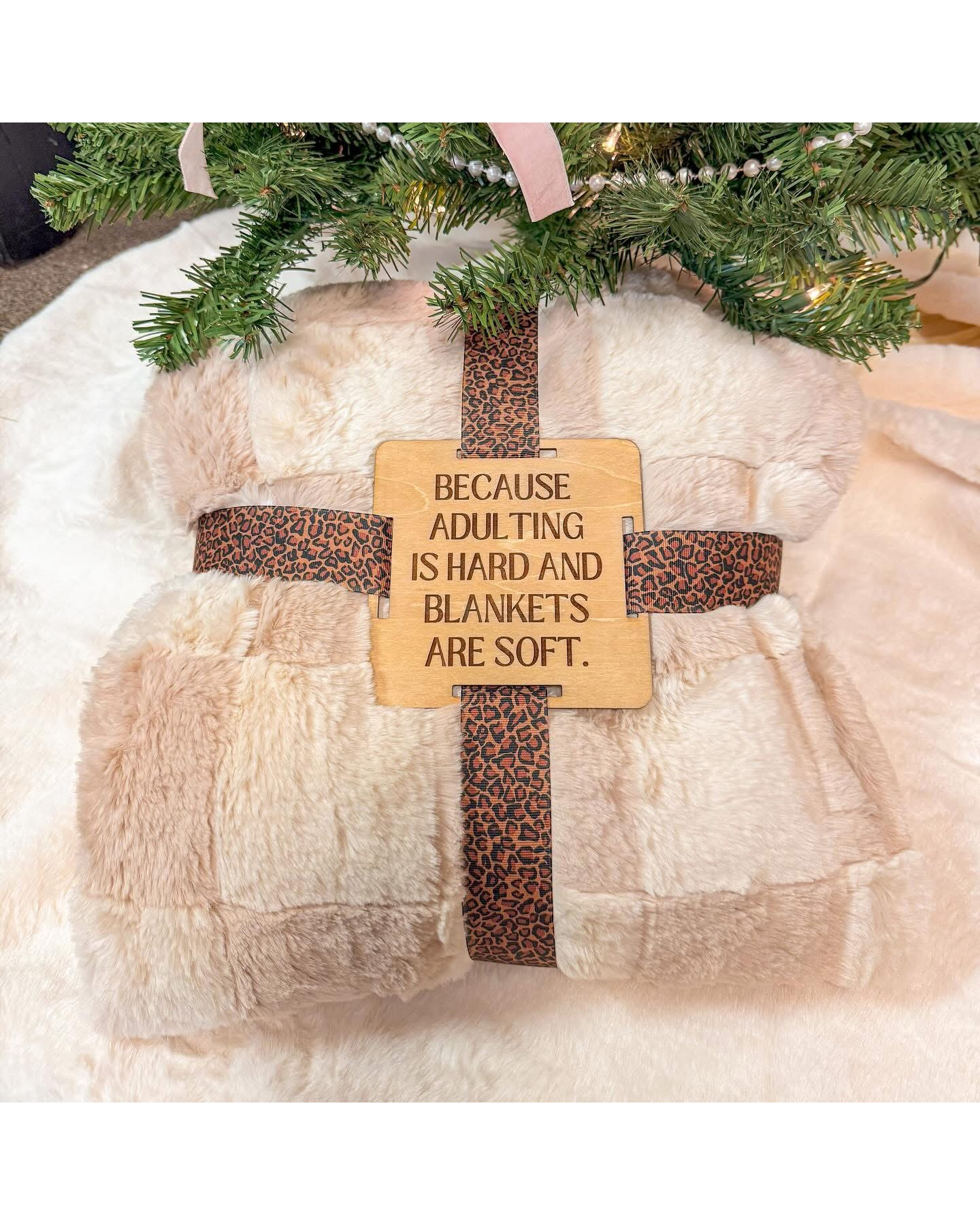 Blanket Tag "Because Adulting Is Hard And Blankets Are Soft."