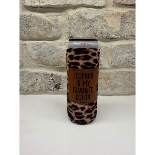Tall/Slim Leopard Koozie