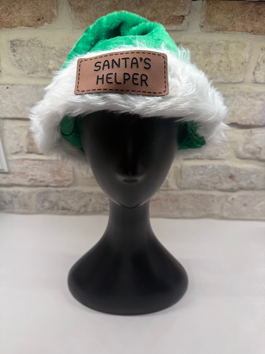 Santas Helper Santa Hat Green