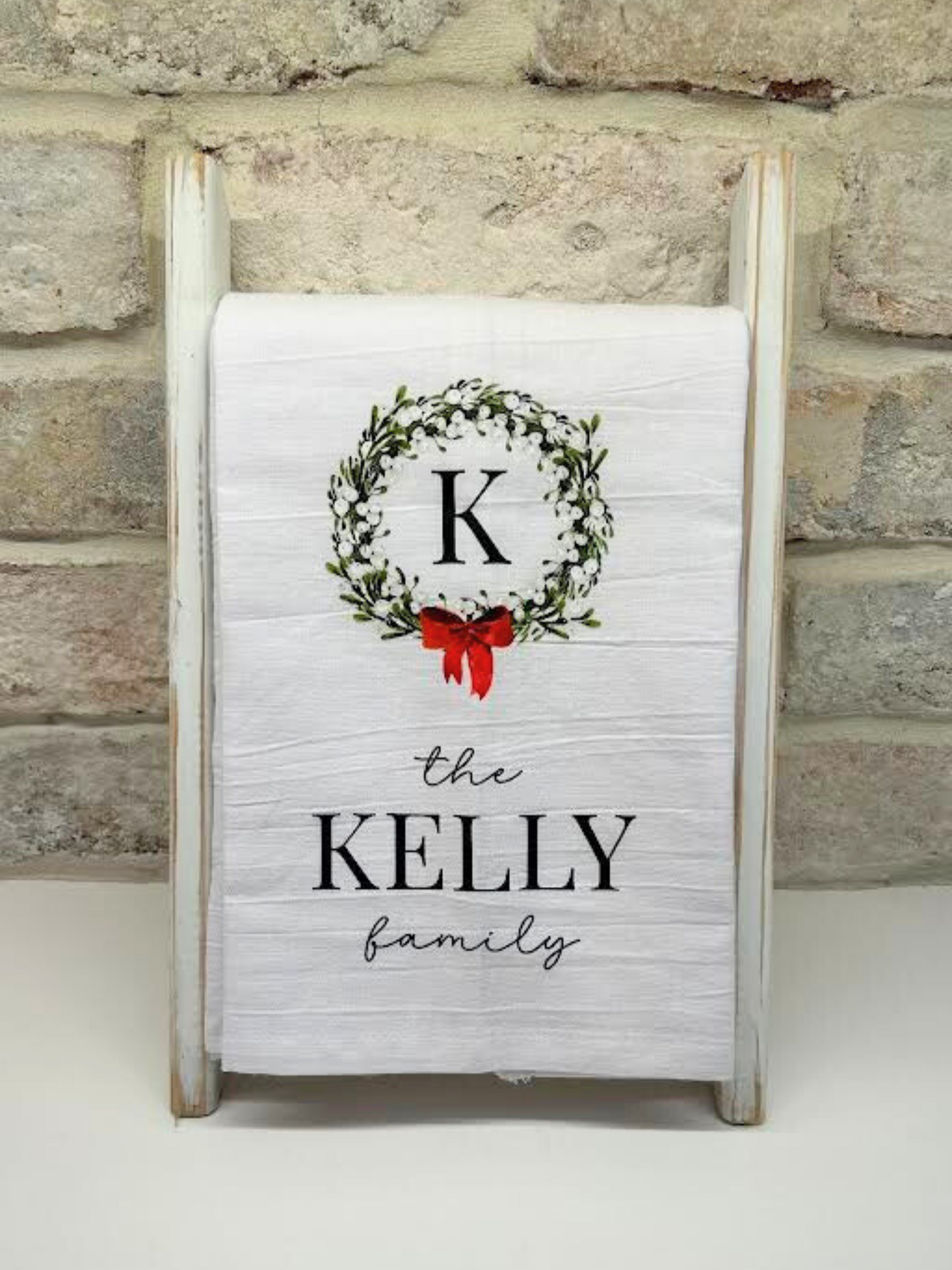‼️FREE CUSTOMIZATION‼️Family Name Tea Towel