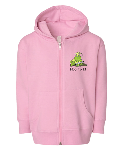 Hop To It Toddler Full-Zip Fleece Hoodie Sweatshirt