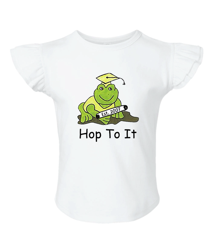 Hop To It Toddler Flutter Sleeve Tee