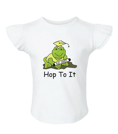 Hop To It Toddler Flutter Sleeve Tee