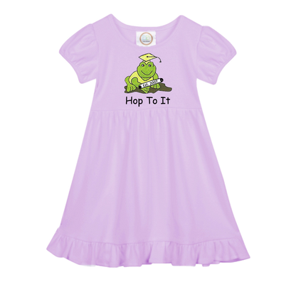 Hop To It Short Sleeve Ruffle Dress