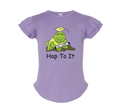 Hop To It Toddler Flutter Sleeve Tee