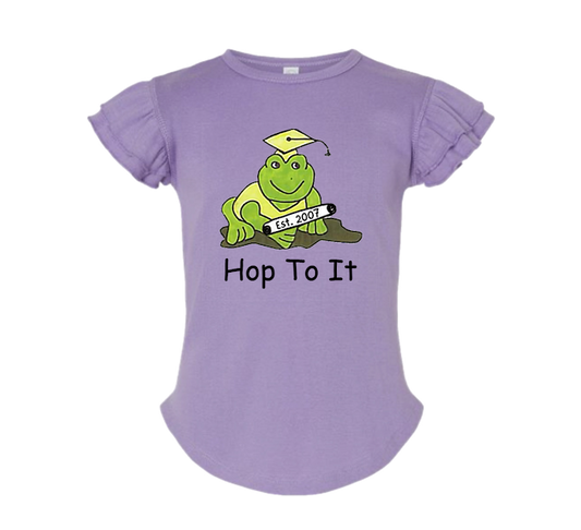 Hop To It Toddler Flutter Sleeve Tee