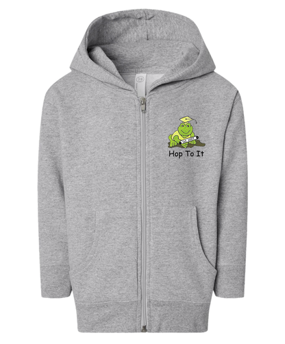 Hop To It Toddler Full-Zip Fleece Hoodie Sweatshirt