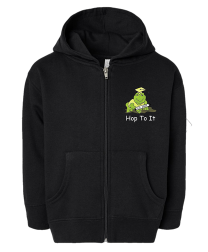 Hop To It Toddler Full-Zip Fleece Hoodie Sweatshirt