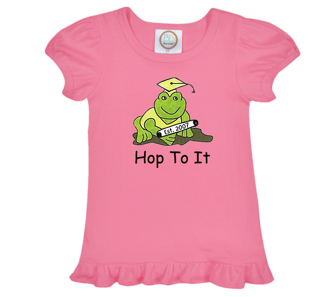 Hop To It Ruffle Sleeve Tee