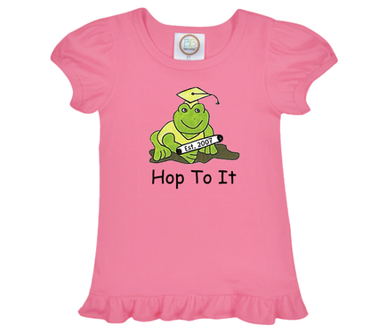 Hop To It Ruffle Sleeve Tee