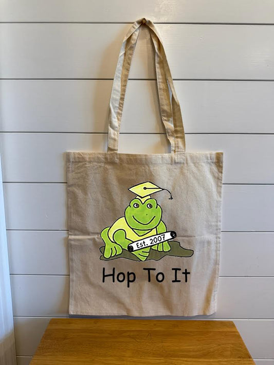 Hop To It Canvas Tote Bag