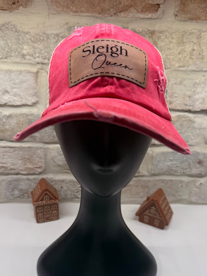 "Sleigh Queen" Ponytail Hat