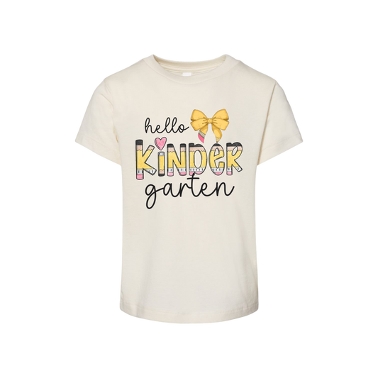 Back To School Hello Kindergarten Youth Tee