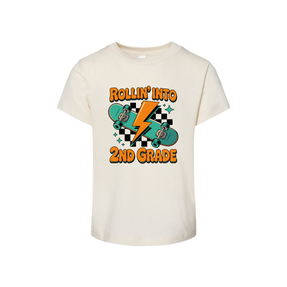 Back To School Rollin' Into 2nd Grade Youth Tee