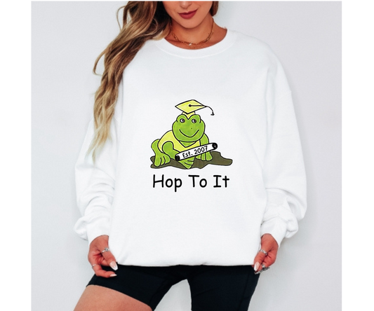 Hop To It Adult Crew Neck Sweatshirt