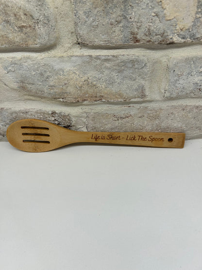 Engraved Wooden Kitchen Utensils