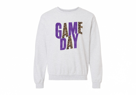 Game Day Purple & Leopard Design