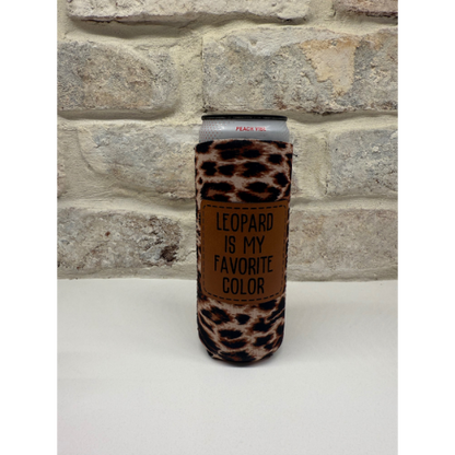 Tall/Slim Leopard Koozie